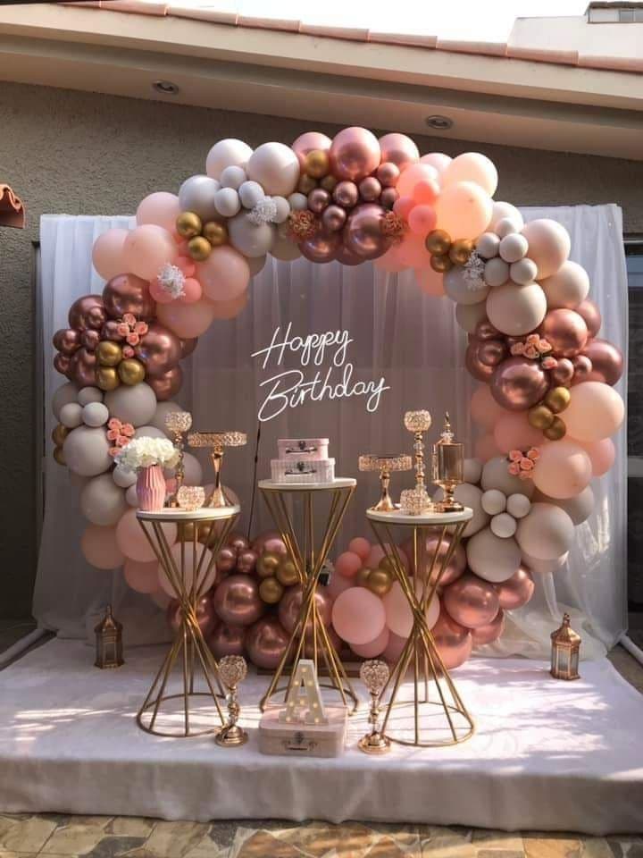 Birthday celebration with balloon decoration