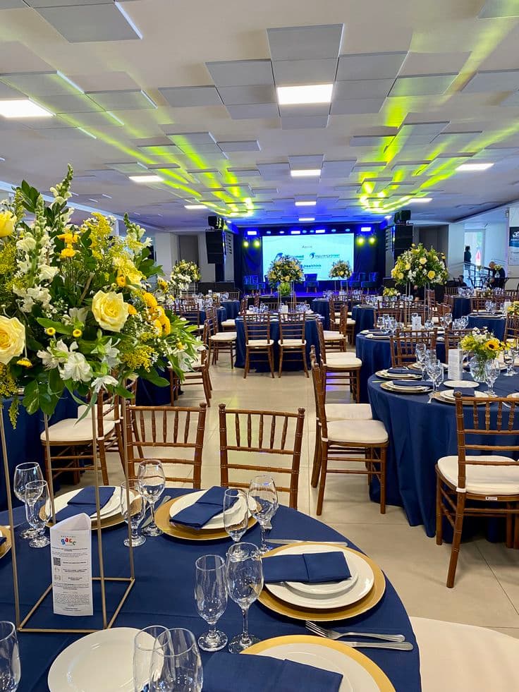 Corporate event stage with LED backdrop